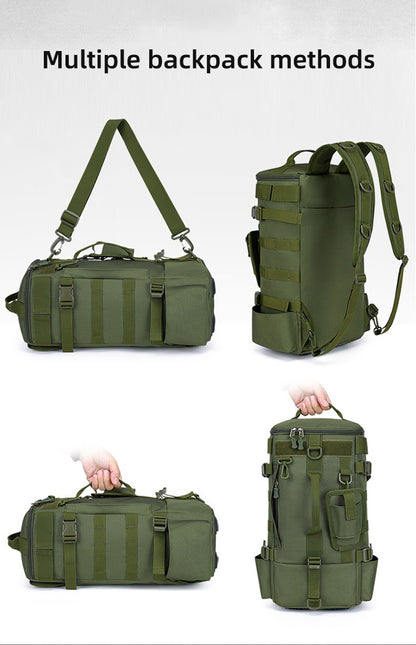 Mochila Tática de Pesca com Porta-Varas, Bolsa para Apetrechos de Pesca, Armazenamento de Equipamentos de Pesca, Sistema Molle, para Acampamento, Caminhada, Bolsa Multifuncional para Exteriores
