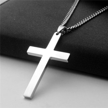 Novo colar cristão religioso simples para mulheres e homens corrente com pingente de cruz de Jesus da Virgem Maria joia da moda