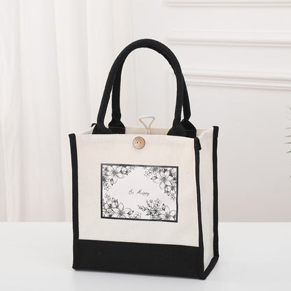 Fashionable new reusable shopping bag with initials for travel and large capacity storage bag
