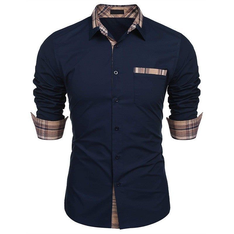 Men's shirt long-sleeved shirt business office clothing department buckle shirt loose style super large size XS-6XL soft fabric
