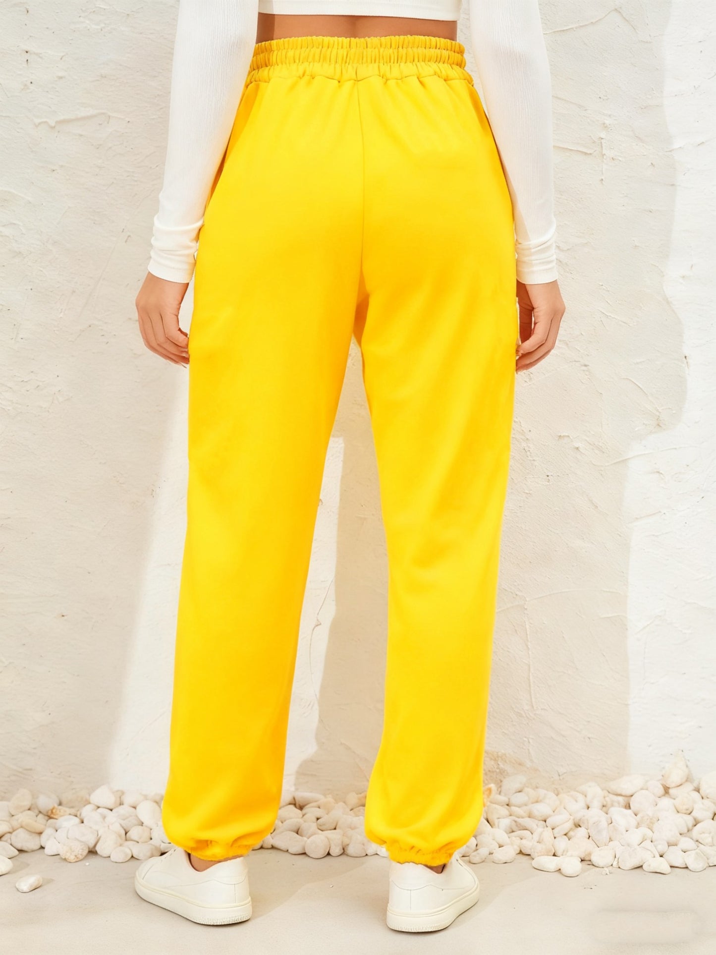 Los Angeles West Coast 92 Prints Sweatpants Womens Casual Jogger Pants Elastic Waist Pocket Fleece Trousers Autumn Woman Clothes