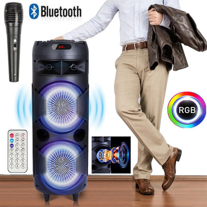 Caixa de som Bluetooth Portátil 6000W Subwoofer Graves Potentes Sistema de Som para Festa Dj Karaokê Luzes RGB Caixa de Som Recarregável