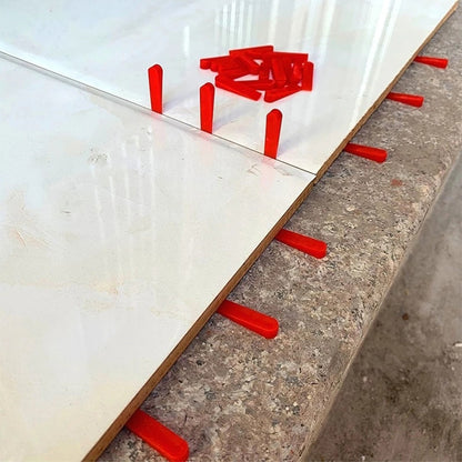 100 unidades Reutilizáveis 5 mm Cunhas Niveladoras de Plástico para Azulejos Clipes Niveladores de Piso Localizador para Assentamento de Cerâmica Ferramentas de Ajuste para Construção