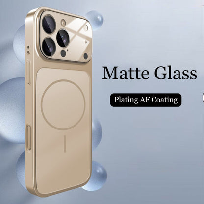 Capa Nano Fosca de Vidro Original Para iPhone 17 Air 16 15 14 13 Pro Max 17Pro Magnética Para Carregamento Sem Fio Magsafe Armor Funda