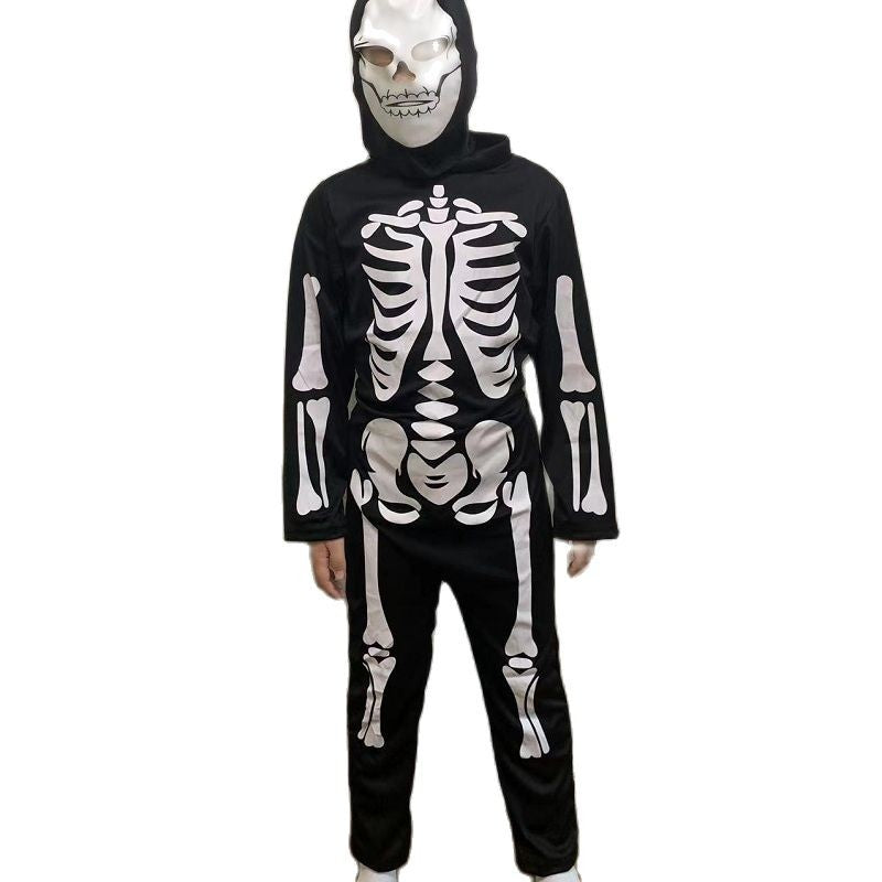 Boy Scary Zombie Cosplay Costumes Skeleton Skull Costume Suit Halloween Costume girl Carnival Party Dress Up Jumpsuits And Mask