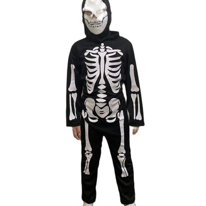 Boy Scary Zombie Cosplay Costumes Skeleton Skull Costume Suit Halloween Costume girl Carnival Party Dress Up Jumpsuits And Mask