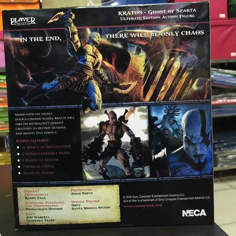 NECA God of War Ghost of Sparta Kratos Boneco de Ação 18cm PVC Coleção Articulada Jogo Ultimate Kratos Estatueta Modelo Brinquedos Presentes