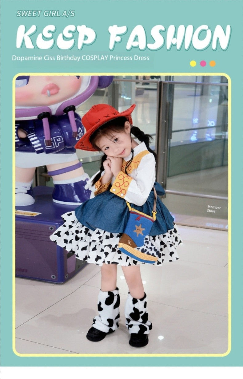 une 1st DayToy Woody, Jessie, and Buzz Lightyear Cosplay Dresses, Halloween Carnival Stage Performance Costumes, Lolita