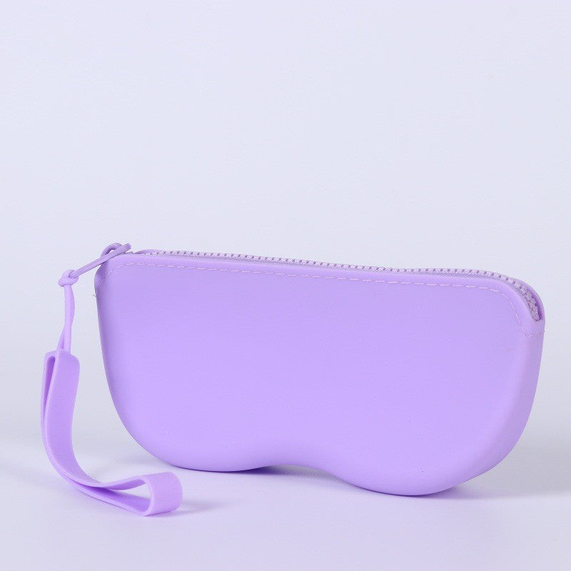 Soft Silicone Zipper Glasses Bag Storage Waterproof Bag Cosmetic Coin Bag for Women Girls Dustproof Glasses Box