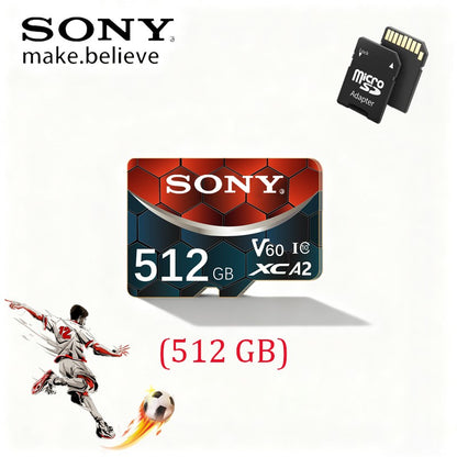 Cartão Micro SD SONY TF 2TB 1TB 512GB 128GB 64GB Memória Flash Classe 10 para Celulares VANT com Leitor de Cartão incluso