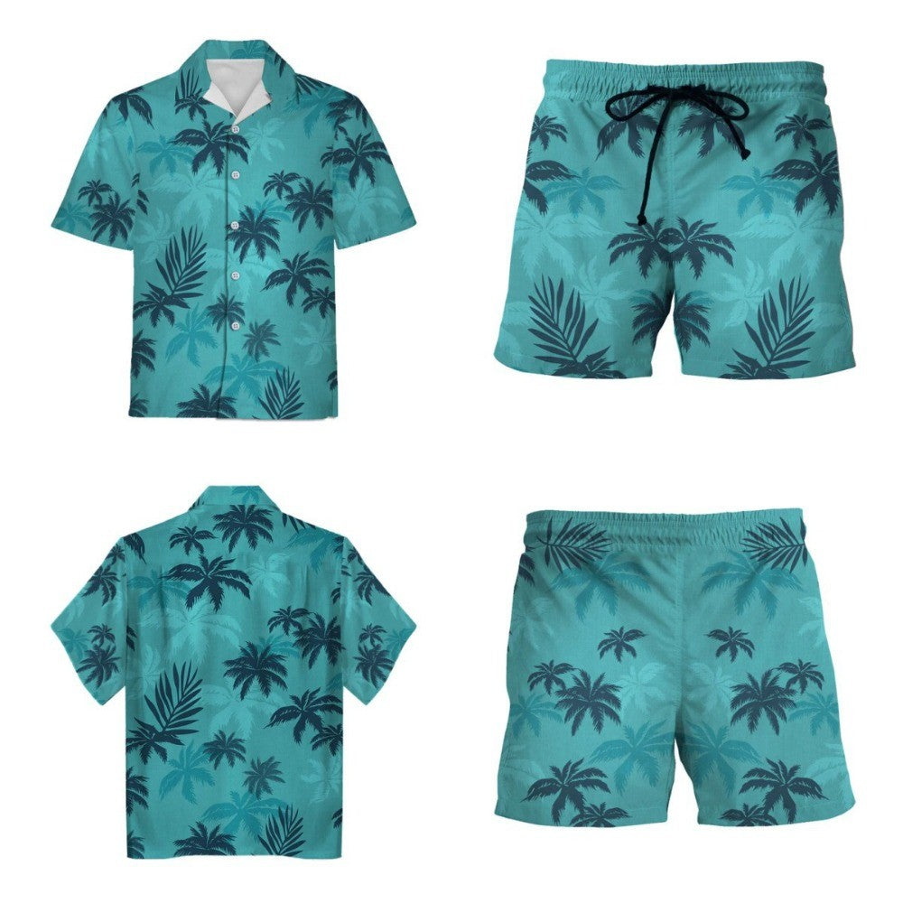 Summer Game GTA Grand Theft Auto Same Shirt Hawaiian Beach Short Sleeve 3D Digital Printing