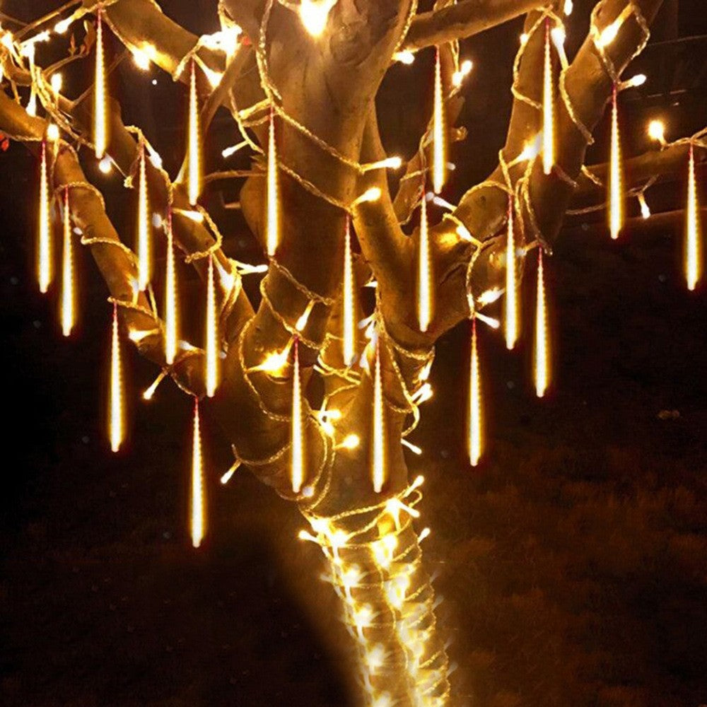 30/50CM LED Meteor Shower Rain Lights Waterproof Falling Raindrop Fairy String Light for Christmas Holiday Party Patio Decor