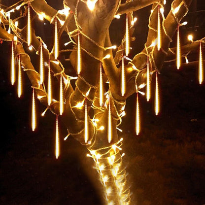 30/50CM LED Meteor Shower Rain Lights Waterproof Falling Raindrop Fairy String Light for Christmas Holiday Party Patio Decor
