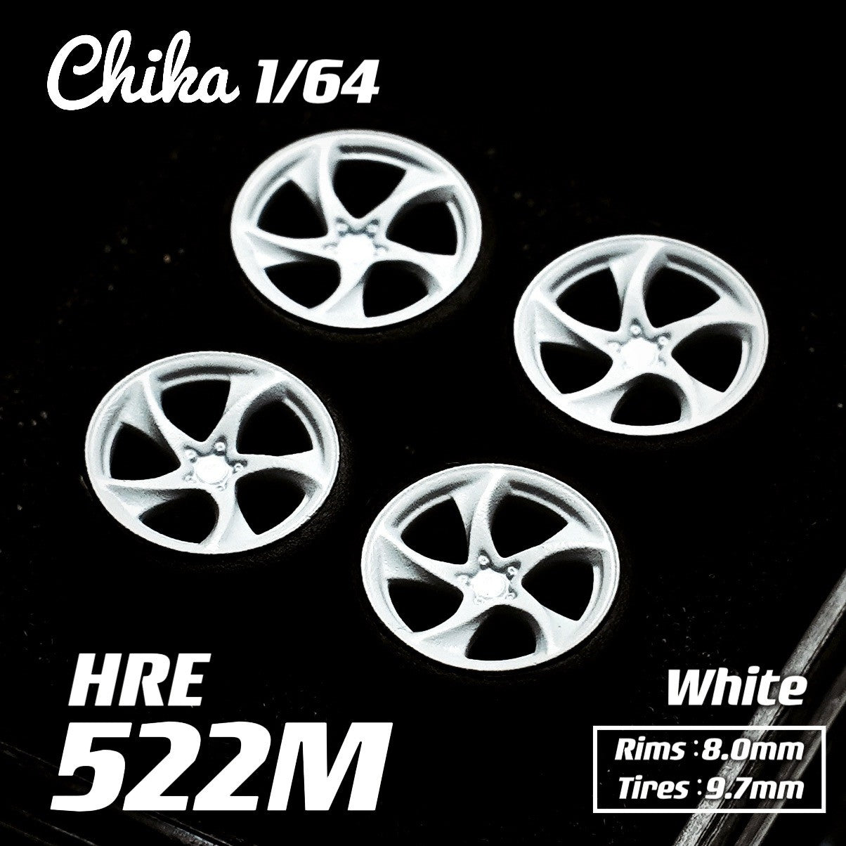 1/64 Chika  Wheels with Rubber Tires Model Car Modified Parts BBS RS  JDM VIP For Hotwheels Tomica MiniGT ?Supplied with axle?