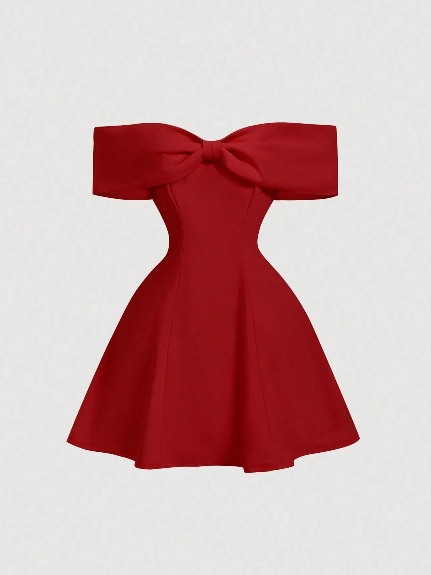 Women's Romantic Off Shoulder Bow Tie Dress, Slim Fit Elegant Dress For Christmas Birthday Dating Graduation Season