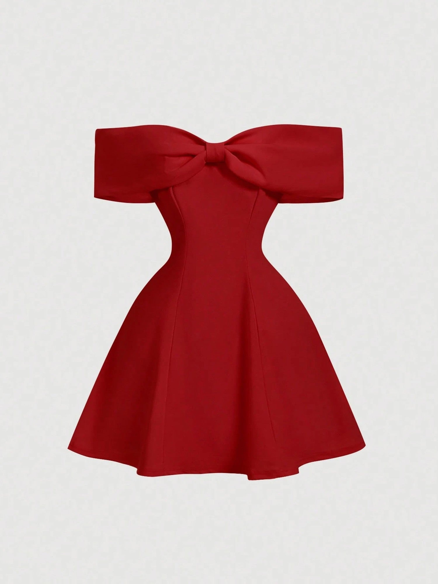 Women's Romantic Off Shoulder Bow Tie Dress, Slim Fit Elegant Dress For Christmas Birthday Dating Graduation Season
