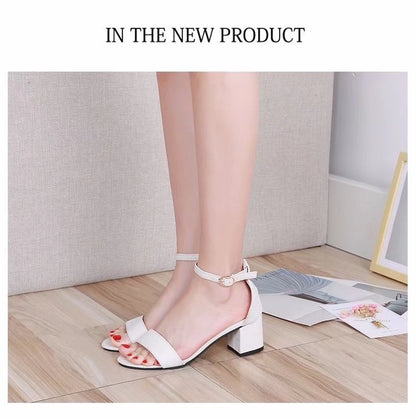 Heeled Sandals Women 2024 Elegant Woman Shoes with Low Heels Luxury Designer Block Heel Sexy Best Selling Products