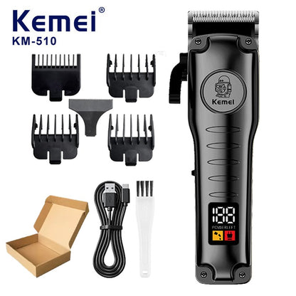 Kemei 510 Portable Travel Electric Hair Clipper Small Rechargeable Cordless Hair Cutting Machine Beard/Hair Trimmer Carving Too