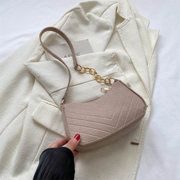 Mini Shoulder Bags for Women Fashion Felt Women's Bag Design Advanced Underarm Handbags Beautiful Purses Crescent SaddleBag 2024