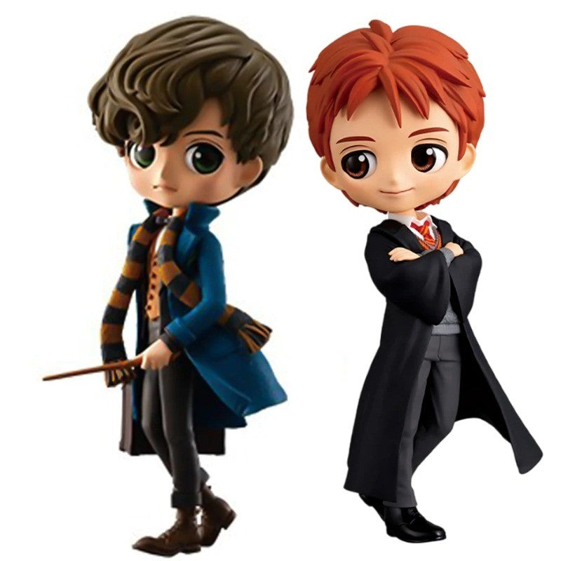 Enfeite de mesa da série Harry Potter, brinquedo modelo, boneco de ação, estátua modelo versão Kawaii Q, periféricos de anime para decoração