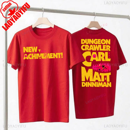New Achievement Dungeon Crawler Carl Shirt Gift for Reader Fantasy Science Fiction Book Lover Donut Fan Tops Bookish Tees