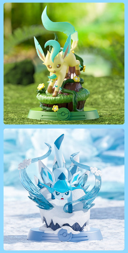 Anime Pokemon Funism Aventura Original Eevee Família Terno BlindBox Flareon Espeon Sylveon Action Figure Coleção Modelo de Brinquedo Presente