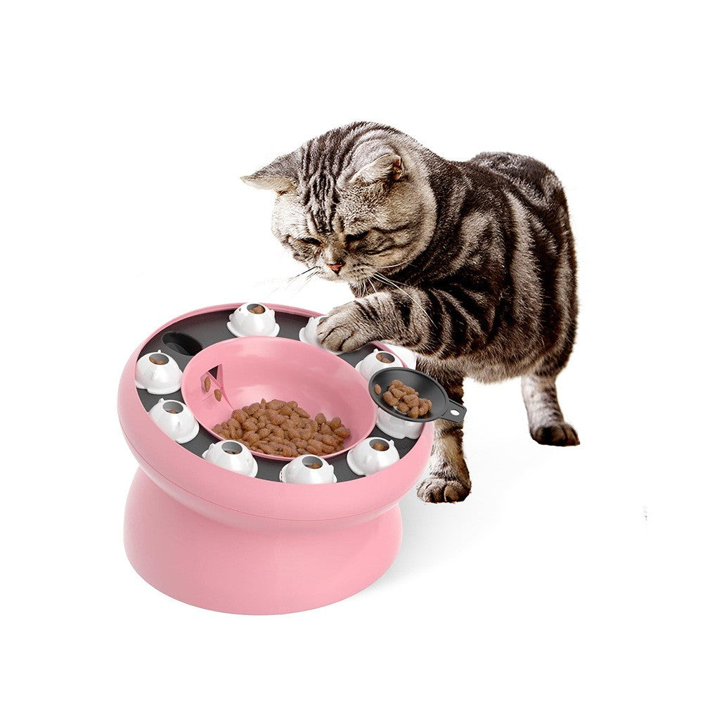 Brinquedo Interativo Multifuncional para Gatos, Quebra-cabeça Popular, Tigela de Comida Lenta com Vazamento, Brinquedos Interativos para Gatos de Estimação