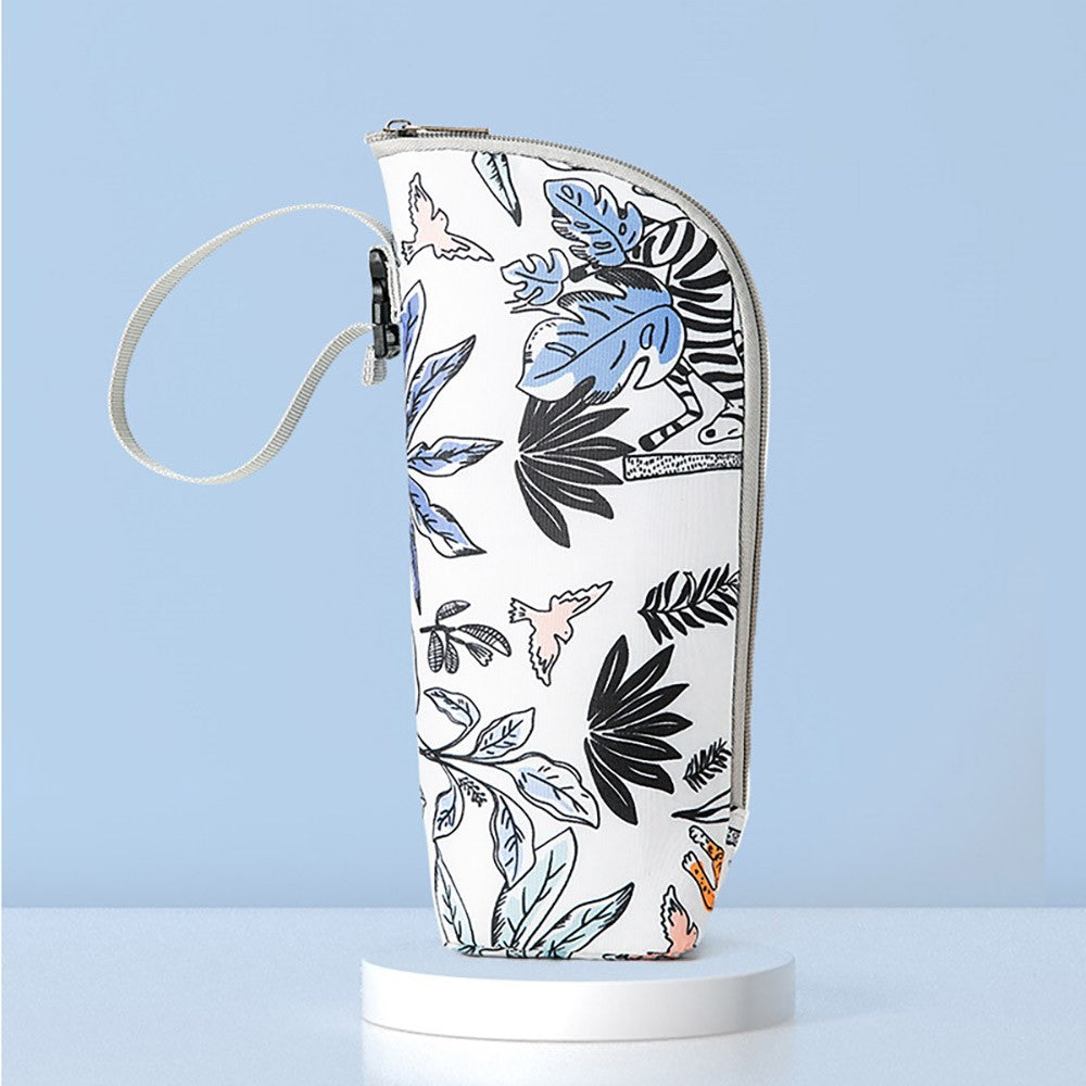 Go Out Insulated Water Bottle Wrap Baby Bottle Protective Cover Printed Aluminum Foil Tote Bag Can Be Hung Stroller Clutch Bag