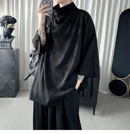 Y2k Black Harajuku Techwear Men's Clothing Stylish Gothic Punk Hip Hop Streetwear Creative Men's T Shirts Japanese Anime Clothes