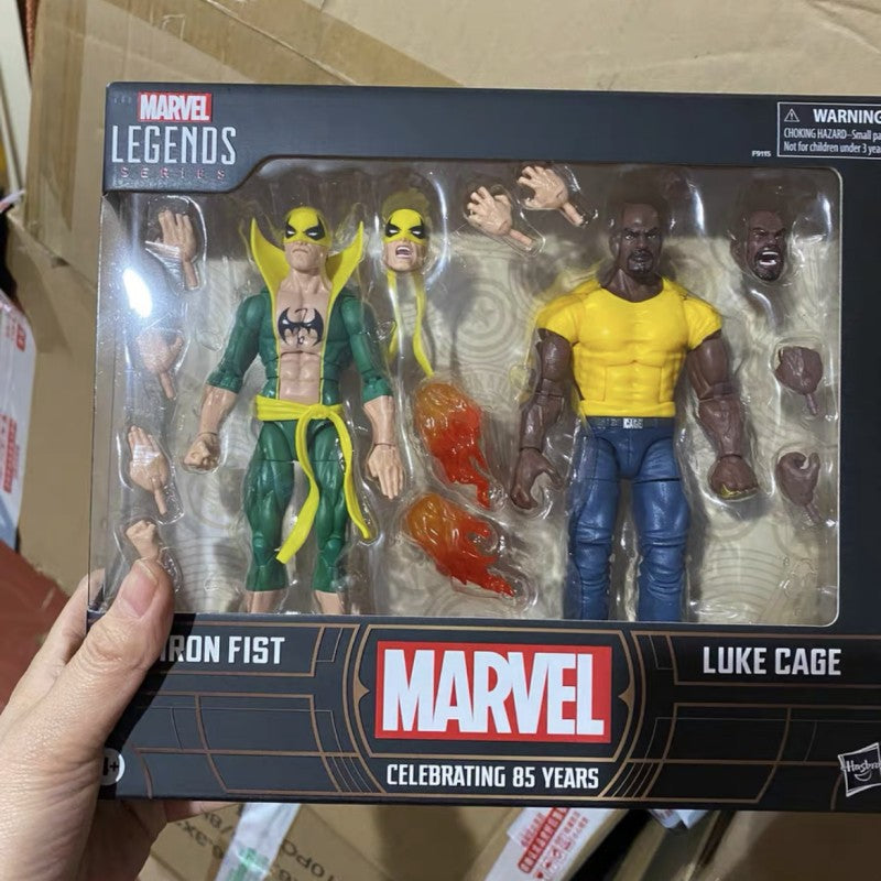 Original Comic Version Marvel Legends 85th Anniversary Iron Fist And Luke Cage Figura Anime Colecionável Retrô Modelo