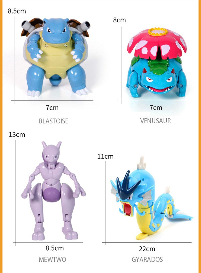 Pokémon Genuíno Pokébola Transformar Charizard Bulbasaur Gengar Dragonite Bonecos de Brinquedo Anime Snorlax Lapras Lucario Modelo de Bonecos