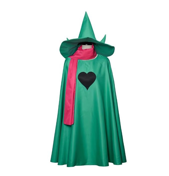 Undertale Ralsei Cosplay Costume Cloak With Scarf Hat Set Deltarune Ralsei Cosplay Outfit For Adult Halloween Party Fany Suit