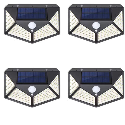 100LED Solar Flood Lights 3 Modes Outdoor Solar Motion Security Solar Light Waterproof for Garden Patio Garage Wall Light