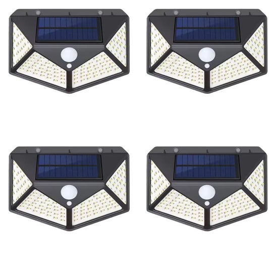 100LED Solar Flood Lights 3 Modes Outdoor Solar Motion Security Solar Light Waterproof for Garden Patio Garage Wall Light