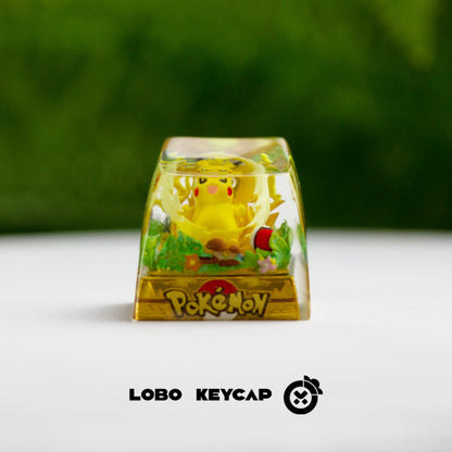 Teclas personalizadas de resina fundida com tema de Pokémon, Pikachu, Gengar para teclado mecânico - Presente personalizado