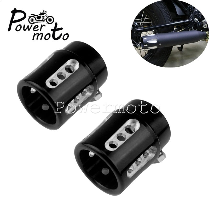 Custom 1-3/4" Exhaust Tip Cafe Racer Tail Pipe Cap for Harley Touring Sportster XL Chopper Bobber Scrambler XS650 CB500