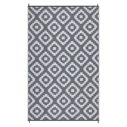 Outdoor Rug Plastic Straw Rug Modern Geometric Waterproof Rug Reversible Outdoor Floor Mat for Patio Porch Backyard Picnic Campi