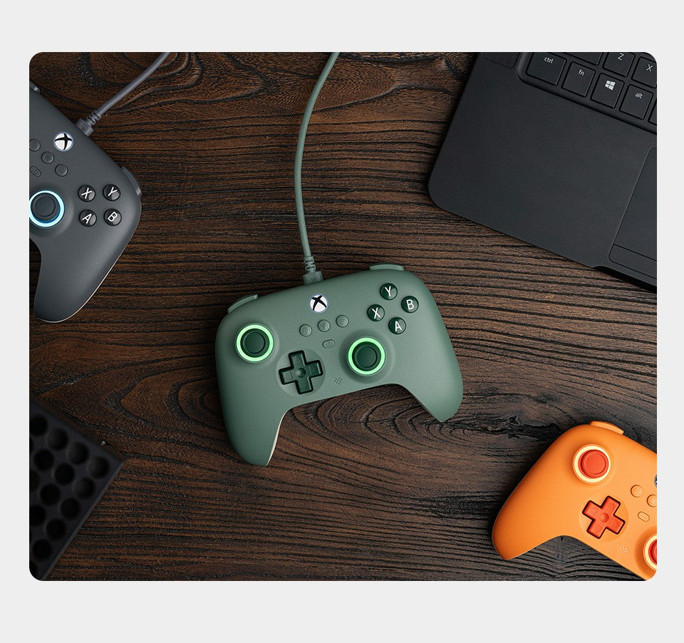8BitDo Ultimate C Wired Gaming Controller for Xbox, RGB Lighting Fire Ring and Hall Effect Joysticks, Windows 10/11