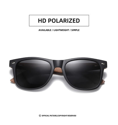 Óculos de Sol GM Ecológicos de Madeira de Nogueira Retrô UV400 Polarizados de Bambu Masculino Moderno Lente Anti-Azul 7061h