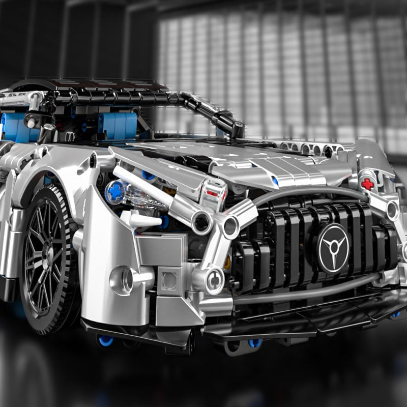 Conjunto de Blocos de Montar Carro de Corrida 1466 Peças, Kit Modelo de Veículo Esportivo Escala 1:14 para Adultos, Brinquedos para Presentes de Aniversário de Meninos
