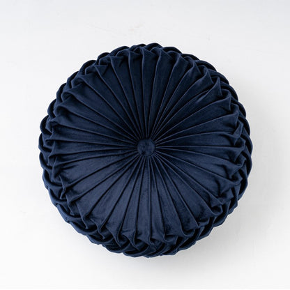 Velvet Pumpkin Pillow Backrest Lumbar Support Cushion Soft Round Solid Color Suitable for Sofa Bed Floor Office Chair
