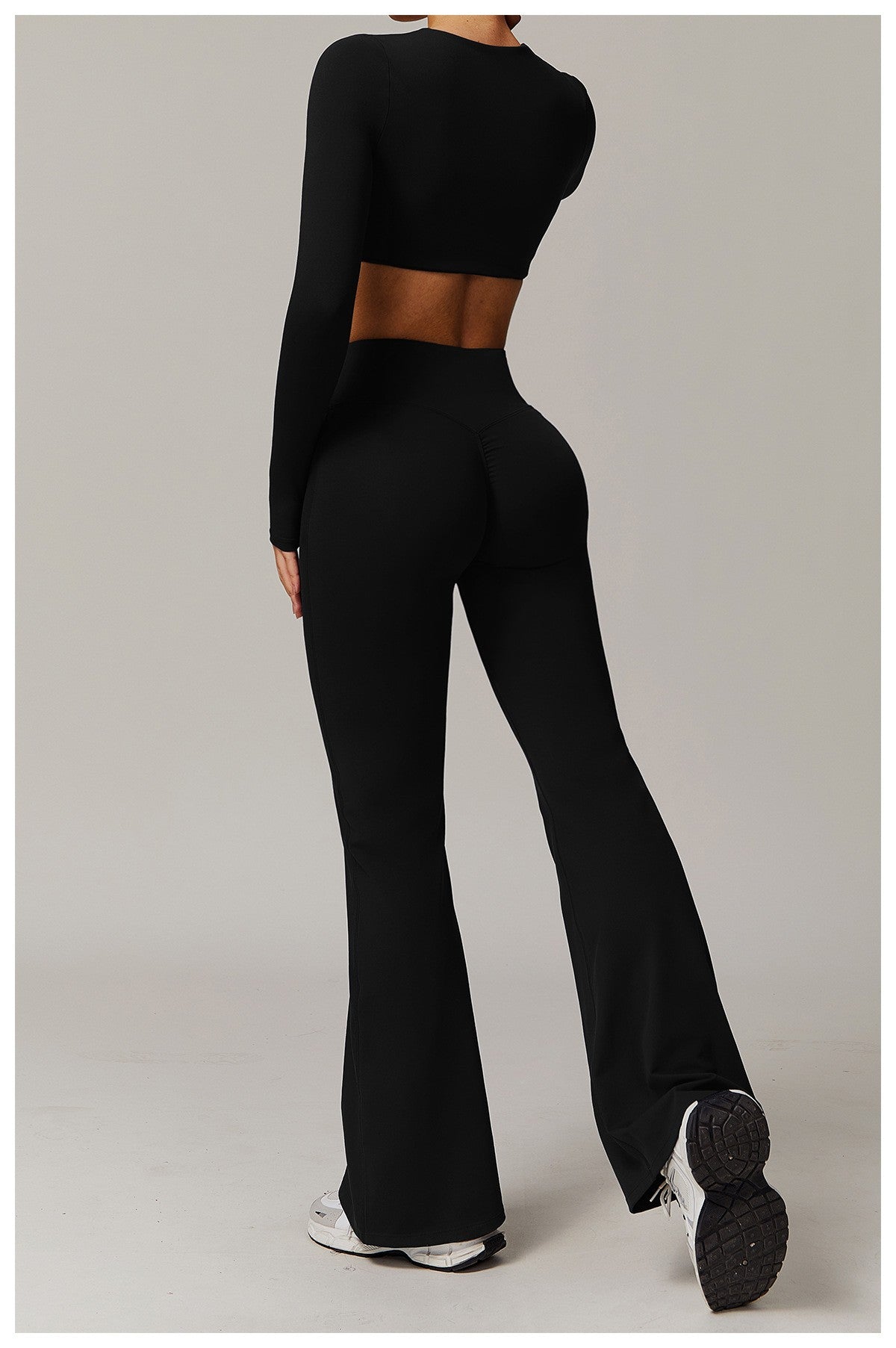High Waist Wide Leg Pants Leggings Women Tights Fitness Bell-bottoms Yoga Elastic Leggings Push Up Gym Workout Flared Pants