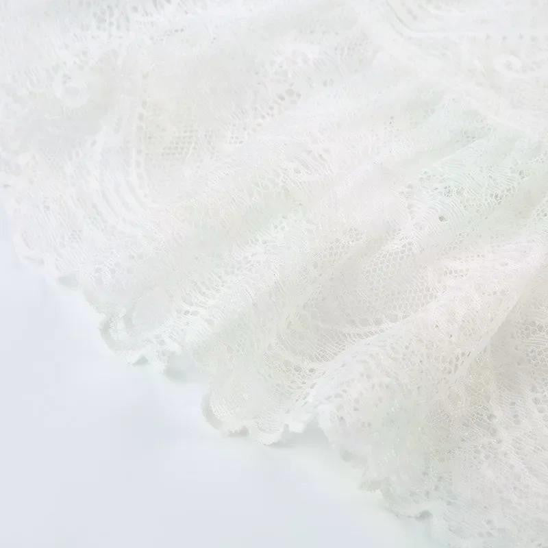 Lace Tulle Skirt A-line Miniskirt Black Solid Low Waist Tiered Lace Shorts Skirts Womens White Fairycore Micro Boho Skirt