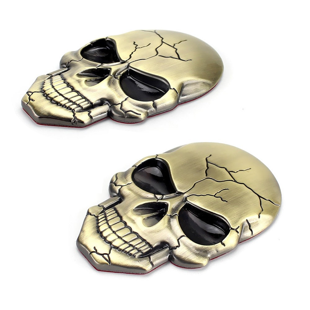 1Pcs 3D Metal Devil Skull Car Emblem Sticker Chrome Auto Badge Sticker Bumper Decal for Car SUV Truck Motorcycle
