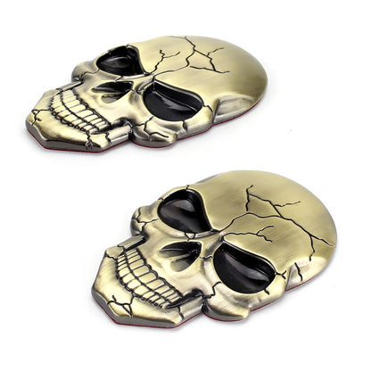 1Pcs 3D Metal Devil Skull Car Emblem Sticker Chrome Auto Badge Sticker Bumper Decal for Car SUV Truck Motorcycle