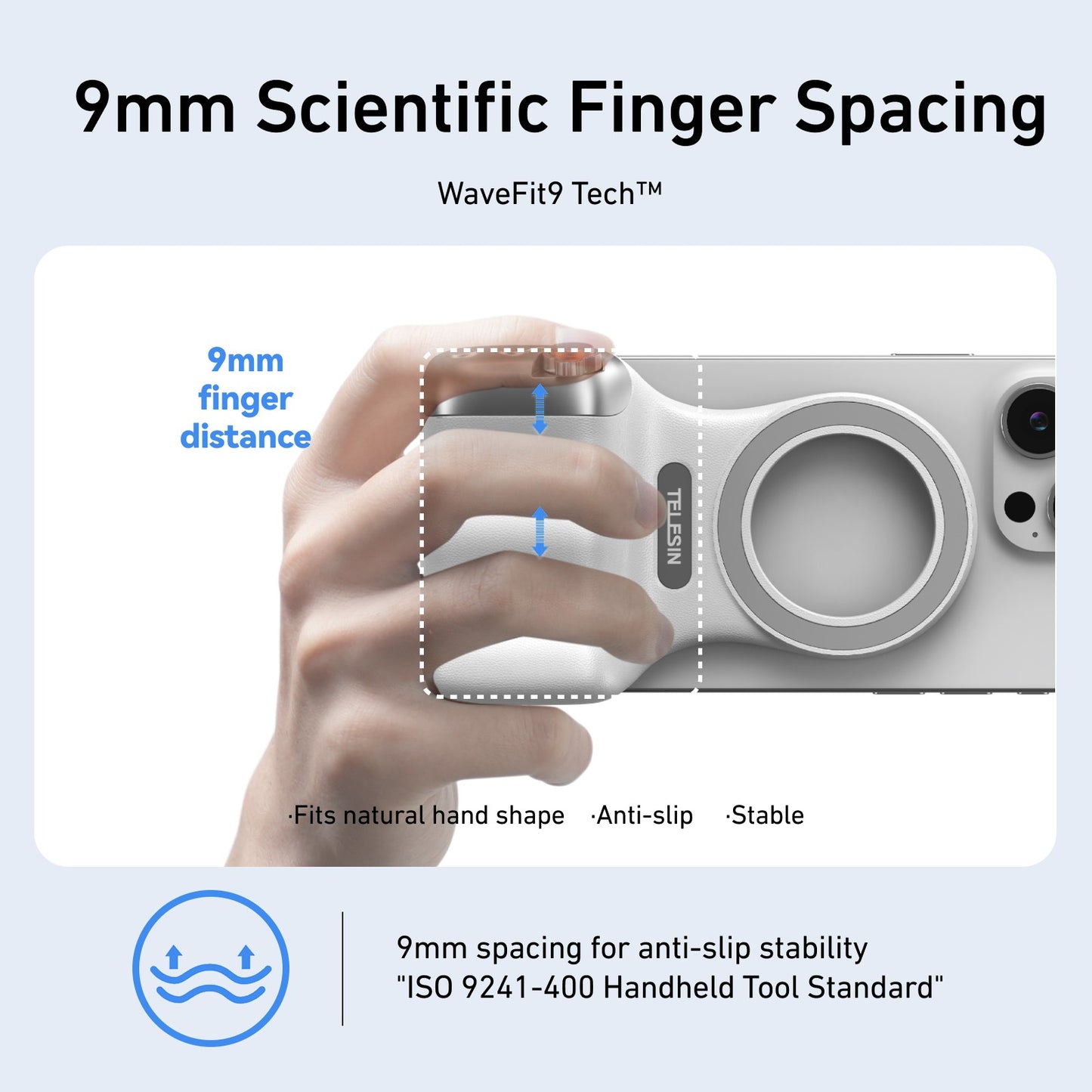 Fun Shot Magnetic Grip, Punho Ergonômico para Câmera de Celular com Controle Remoto Destacável, Funcionalidade Expansível para iPhone/Android