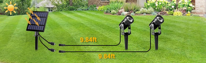 Solar Powered Spotlight IP65 Solar LED Light Outdoor Landscape Yard Garden Tree Separately Lamp Aluminum Anti Rust Solar Lamp