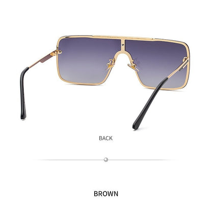 Óculos de sol quadrados oversized para homens, armação grande, 2025, design de marca de luxo, armação de metal, óculos de sol masculinos, óculos retrô