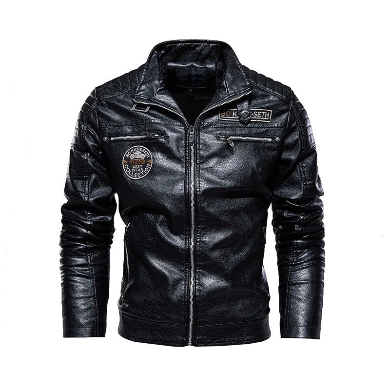 New Men's Leather Jackets Autumn And Winter Casual Motorcycle Slim PU Jacket Biker Leather High Quality Fashion Warm Overcoat