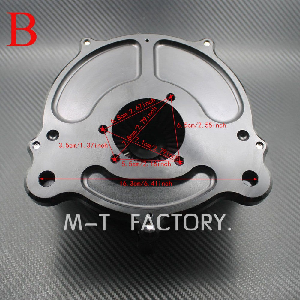 Black Spike Air Cleaner Intake Filter For Harley Sportster XL 883 Dyna V-Rod Softail Fat Boy Touring Ultra FLHR FLHX FLSTNSE